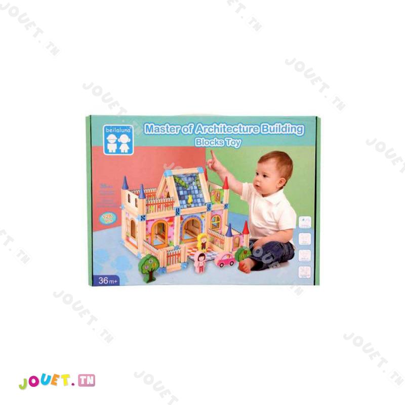 architecture-building-block-128pcs-bois (2) jeux de construction