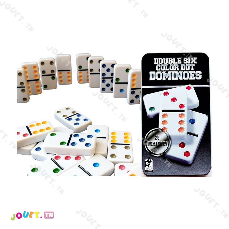 Tradeopia Dominos Double 6 de qualité en boîte métallique Tradeopia Dominos Double 6 de qualité en boîte métallique